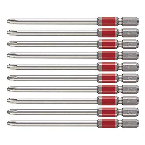 ベッセルVESSEL 40V対応 片頭プラス 剛彩ビット +2×100 10本組 GS10P2100DF | 