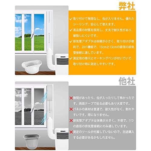 Yooson 窓用ダクトパネル スポットクーラー用 サッシに換気パネル 通気