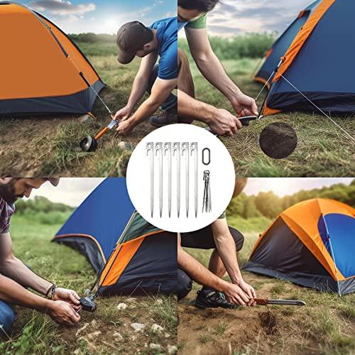 FFOGG ペグ テントペグ 28cm キャンプ設営用具 アウトドア 鍛造ペグ ステンレス鋼420 一体化 U字型 6本セット アウトドア 登山 |  | 01