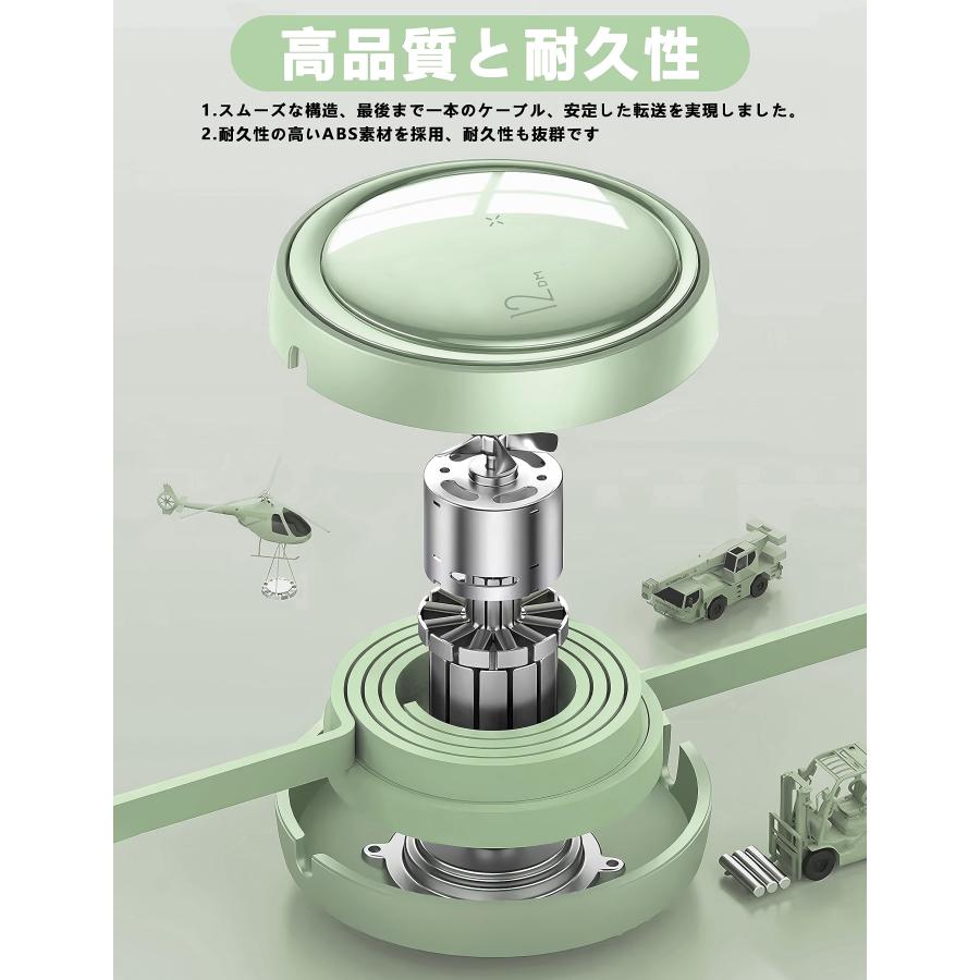 充電ケーブル 3in1 巻き取り式 コード 3A急速充電 3in 1 USB Type C iOS Micro 充電ケーブル 3台同時充電 超高 |  | 05