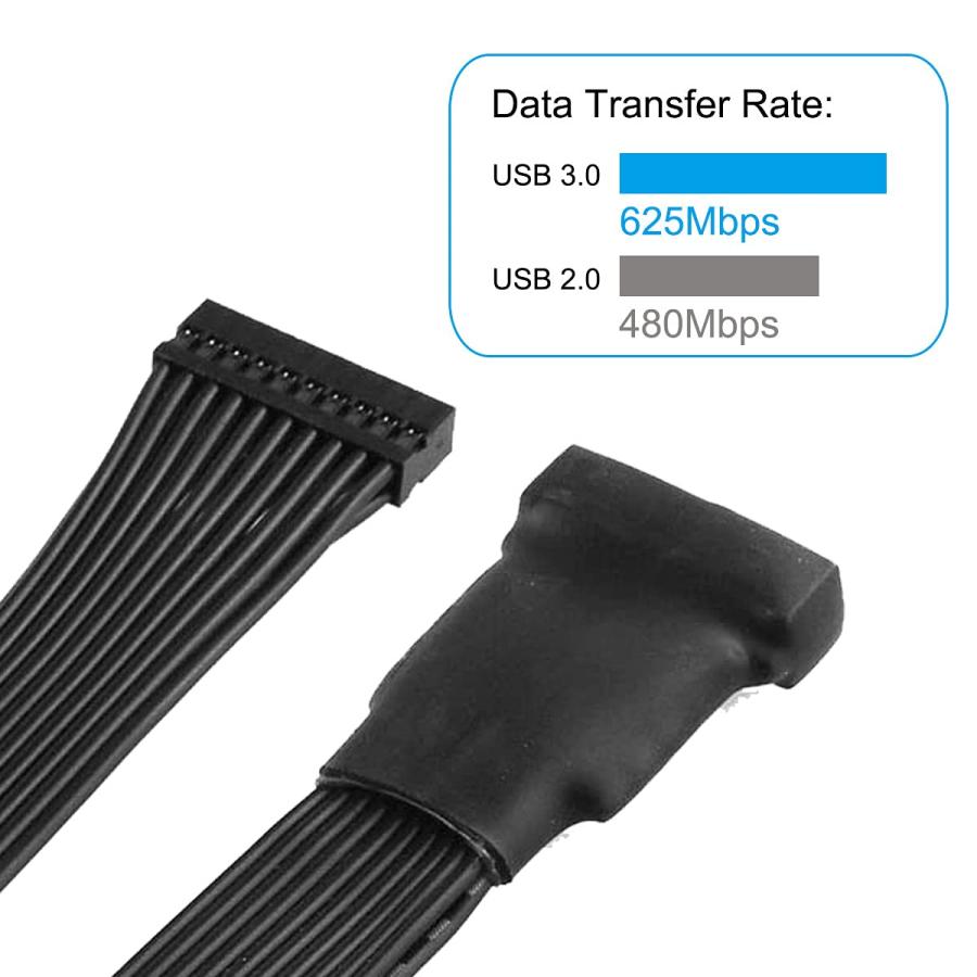 Xiatiaosann 2パック小型ミニUSB 3.0 19ピン20ピン延長ヘッダーアダプターケーブル、メインボード用マザーボードUSB3.0延 |  | 03