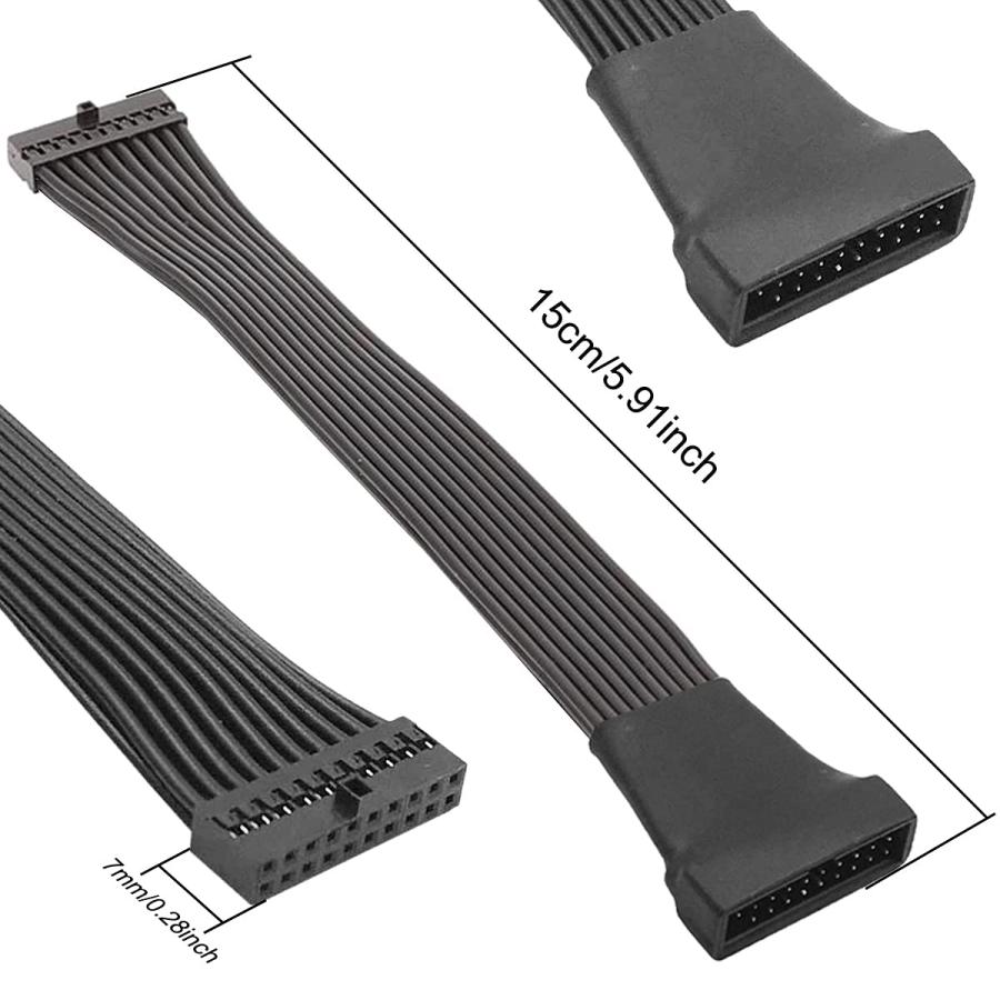 Xiatiaosann 2パック小型ミニUSB 3.0 19ピン20ピン延長ヘッダーアダプターケーブル、メインボード用マザーボードUSB3.0延 |  | 05