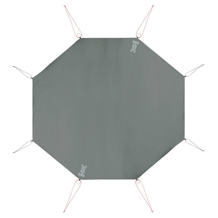 DODディーオーディー ワンポールテントL用グランドシート 385cm×350cm GS8-563-GY 8人用 | 