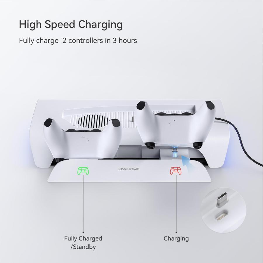 PS5用 スタンド KIWIHOME 縦置きスタンド 磁気充電版ps5 周辺