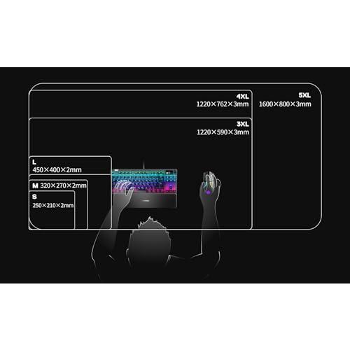 SteelSeries ゲーミングマウスパッド ノンスリップラバーベース 32cm×27cm×0.2cm QcK 63004 ブラック |  | 02