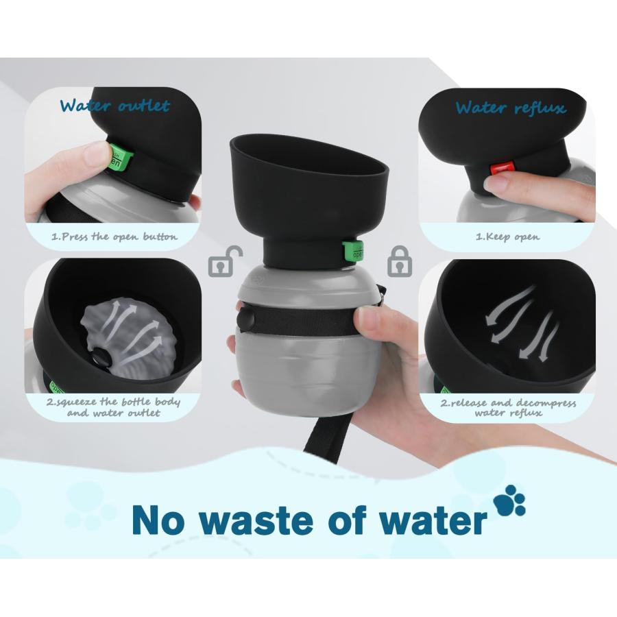 Pecute 犬用ウォーターボトル350ml、ポータブルパピー飲用ボトル漏れ防止ペットトラベルボトル、屋外散歩用、軽量ウォーターディスペンサーボ |  | 06