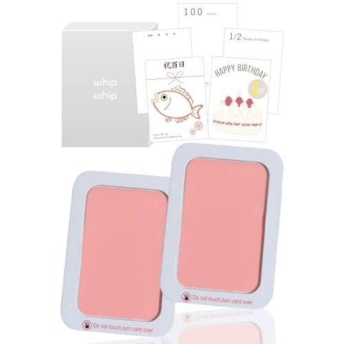 whipwhip 手が汚れない 手形スタンプ 赤ちゃん 手形足形 命名書 100日祝い インク ピンク | 