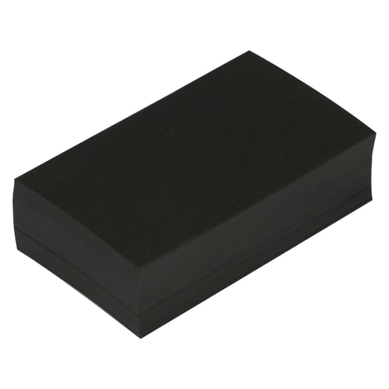 無地カード 100枚 ブラック 91mm x 55mm 名刺サイズ メッセージカード 黒 | 