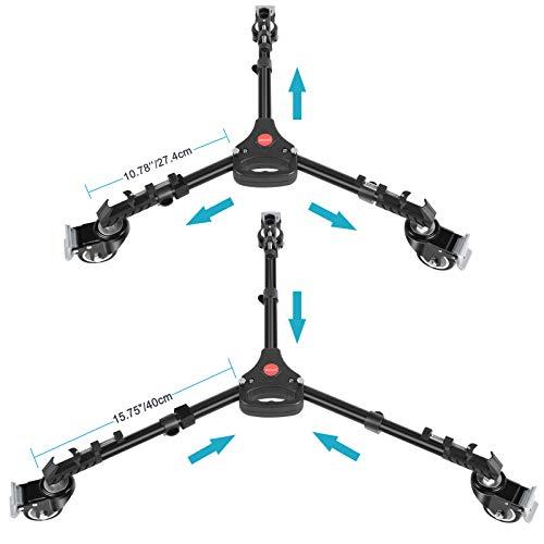 NEEWER 撮影写真用三脚ドリー 高耐久 最大荷重22.68kg三脚ホイール/3ゴム車輪/調節可能なレッグマウント/キャリーバッグ付き 汎用カ |  | 05