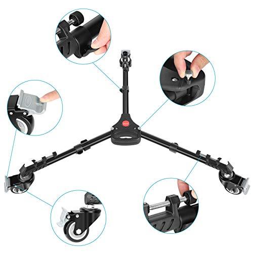 NEEWER 撮影写真用三脚ドリー 高耐久 最大荷重22.68kg三脚ホイール/3ゴム車輪/調節可能なレッグマウント/キャリーバッグ付き 汎用カ |  | 06