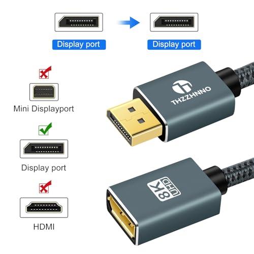【互換品】 Thzzhnno 1.4 DisplayPort延長ケーブル 1M、 DisplayPort 8Kオス-メスケーブル、DPからDP拡張コー |  | 01