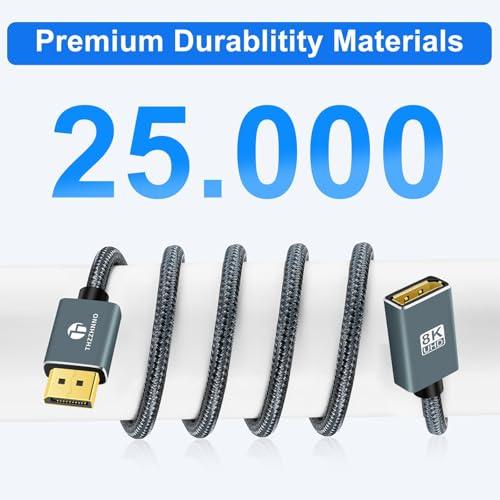 【互換品】 Thzzhnno 1.4 DisplayPort延長ケーブル 1M、 DisplayPort 8Kオス-メスケーブル、DPからDP拡張コー |  | 03