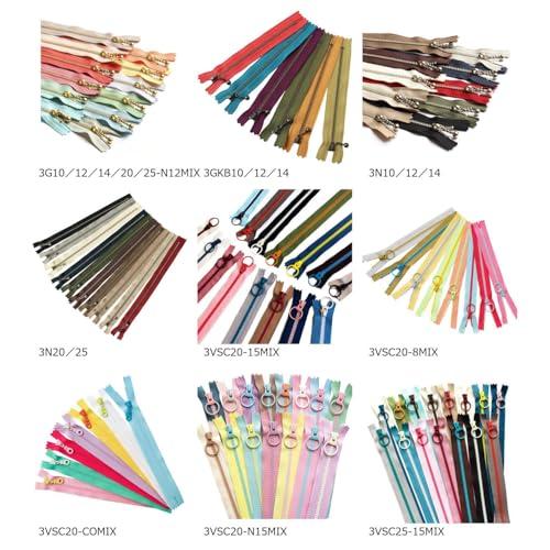 Y.K.K ポーチ用カラフルファスナー 10色セット 10cm カラフル 3CF10-COMIX |  | 02