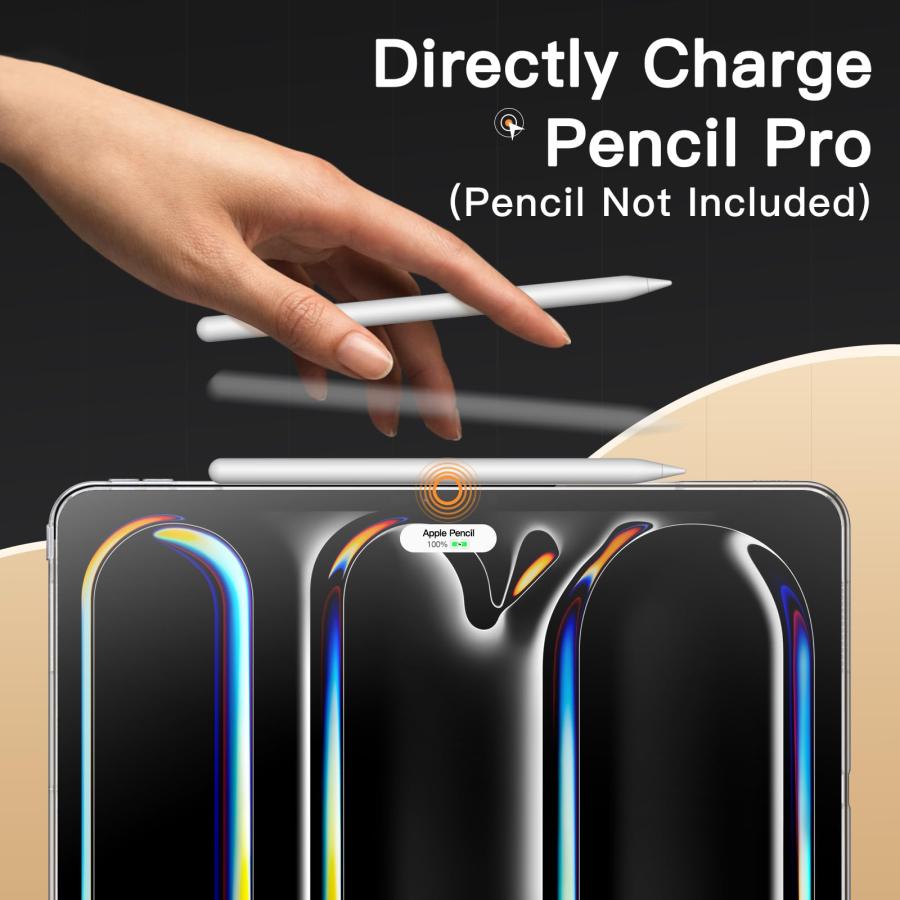 JEDirect iPad Pro用 13インチ M4 2024 クリアケース 黄変防止 透明 耐