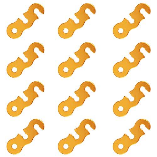 Azarxis アルミ自在金具 コードスライダー カタツムリ 軽量耐久 三角 ロープテンショナー ロープ長さ調整 穴径5.8ｍｍ ガイラインライ | 