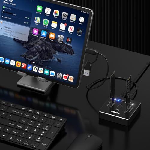 FIDECO M.2 NVMe SATA SSD クローナー ドック デュアルベイ M.2 NVME SATA SSD エンクロージャ 20Gb |  | 06