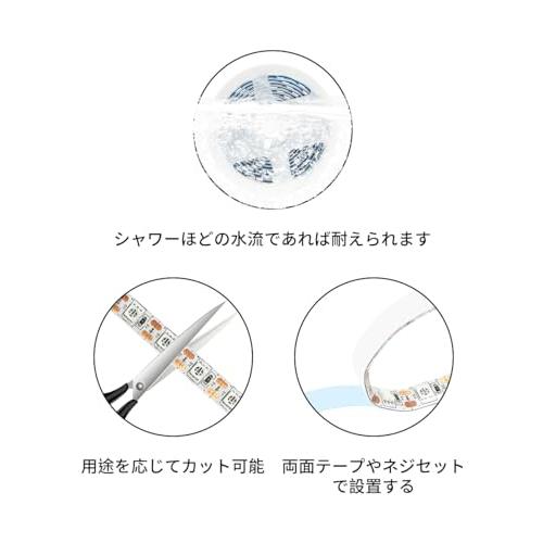 iNextStation ブラックライト 紫外線 USB式 DC5V 切断可能 2m 60LEDs/m SMD5050 LEDテープライト ボデ |  | 03