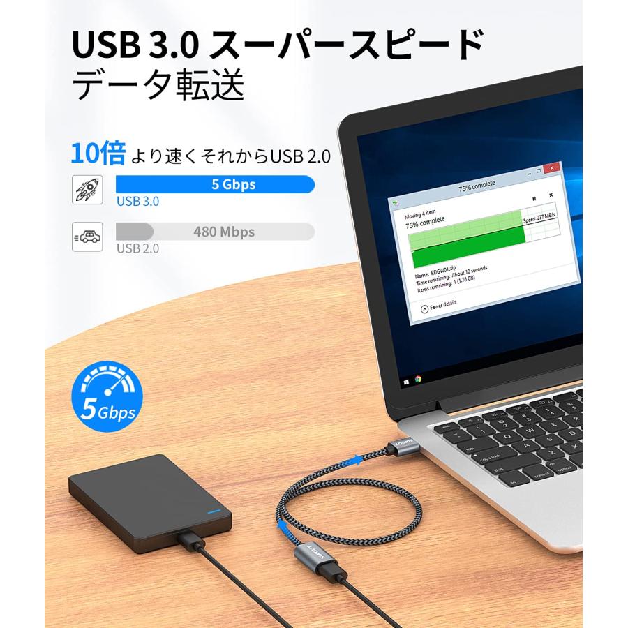 8 SUNGUY USB 3.0 ケーブル 1M タイプA-タイプA 高速転送 8 SUNGUY USB 3.0 ケーブル 1M タイプA-タイプA 高速転送 Amazon.co.jp