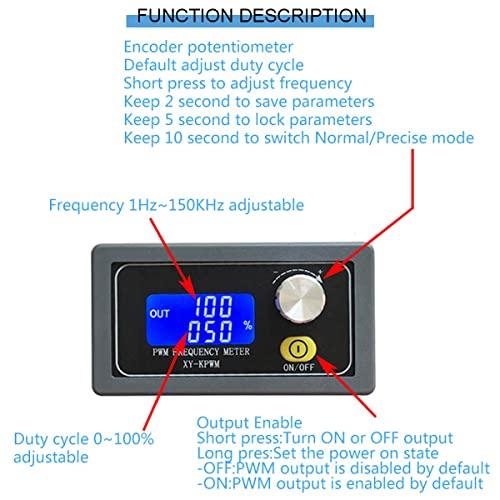 Youmile PWM信号発生モジュール 1チャンネル 1Hz-150KHz LCDディスプレイPWMパルス周波数デューティサイクル調整可能モジ |  | 03