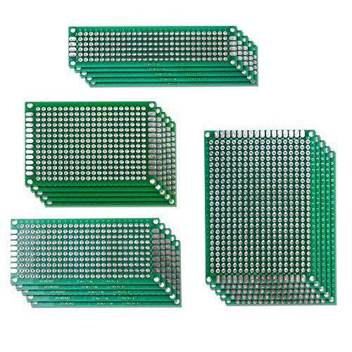 EasyWordMall 20個 2x8 3x7 4x6 5x7CM PCB ユニバーサル プリント基板 電子回路基板 両面 DIY パンこね台 | 