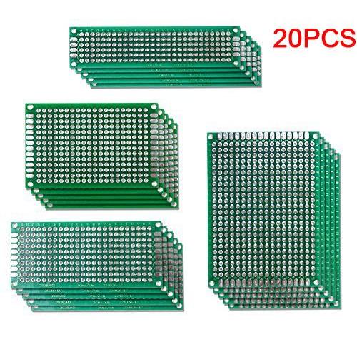 EasyWordMall 20個 2x8 3x7 4x6 5x7CM PCB ユニバーサル プリント基板 電子回路基板 両面 DIY パンこね台 |  | 06