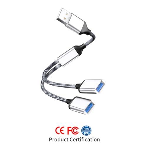 USB 分岐ケーブル 二股 1オス2メス Y字ケーブル ナイロン編み ポート 拡張 延長 分配 充電 データ転送用 スプリッタ Mac/Wind |  | 06