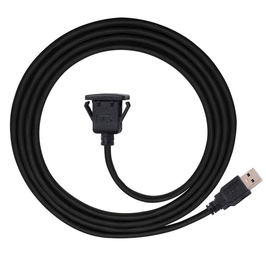 JSER 1m 防水 シングル USB 2.0 延長ラッチマウント 自動車 AUX ケーブル ダッシュボードパネル用 |  | 08