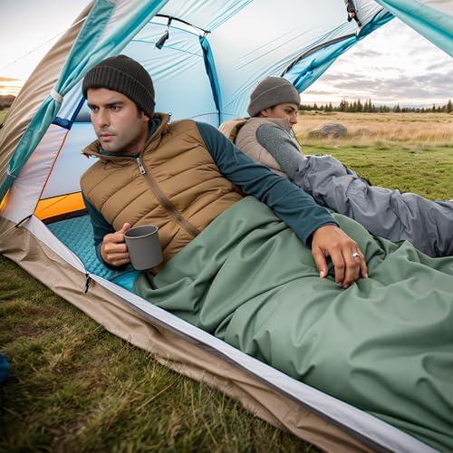 封筒型 寝袋 シュラフ 軽量 保温 スリーピングバッグ 1人用 アウトド 登山 車中泊 防災用 室内用ア キャンプ 春夏秋用 グリーン |  | 06