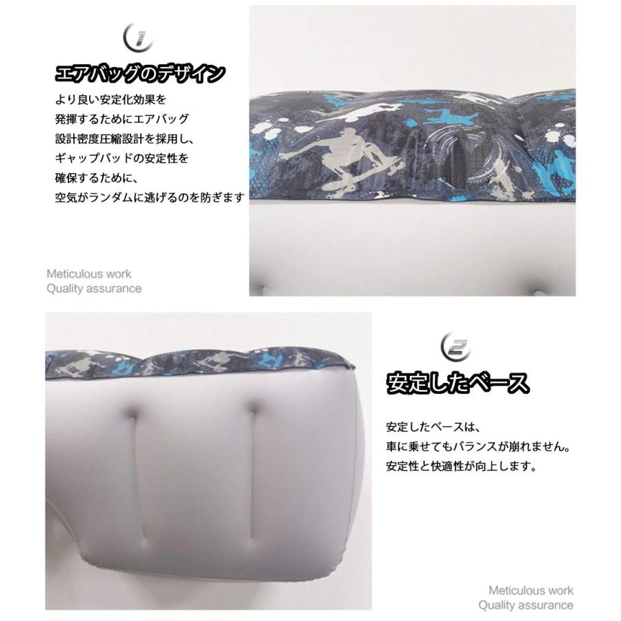 YOUTALLY カーマットレス 車中泊 マット インフレータブルバックシートギャップパッド 自動車マットレス後部座席ギャップパッドエアベッドク |  | 04
