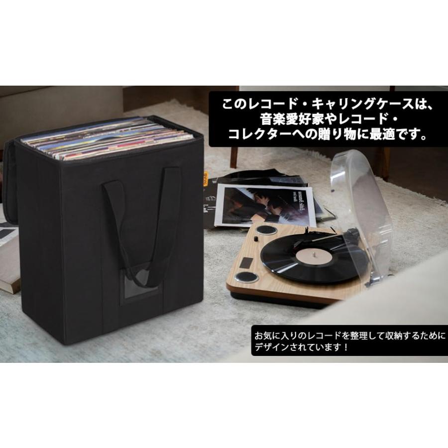 BQKOZFIN レコードケース ビニールレコード保管ボックス 長さ34 x 幅17 x 高い34cm 12インチ LPレコード用収納ボックス蓋 |  | 07
