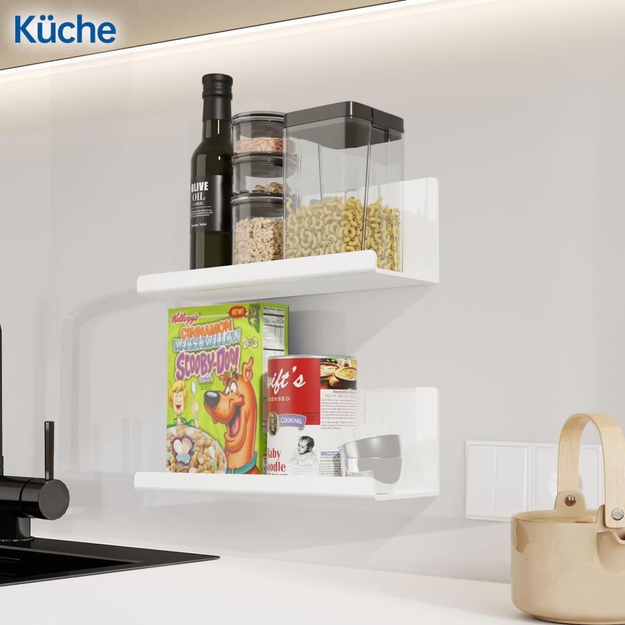 Toski バスルームラック 2個セット 調味料ラック 日本製強力テープ付き お風呂ラック 強力粘着固定 幅30cm キッチン 洗面所 棚 浮か |  | 03