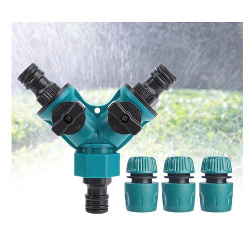 Yurika散水コネクタ分岐 蛇口分岐 ホース分岐コネクター 2方向蛇口 散水用具Y型散水コネクター 4点セット接続分岐 水道 蛇口 分岐散水チ | 