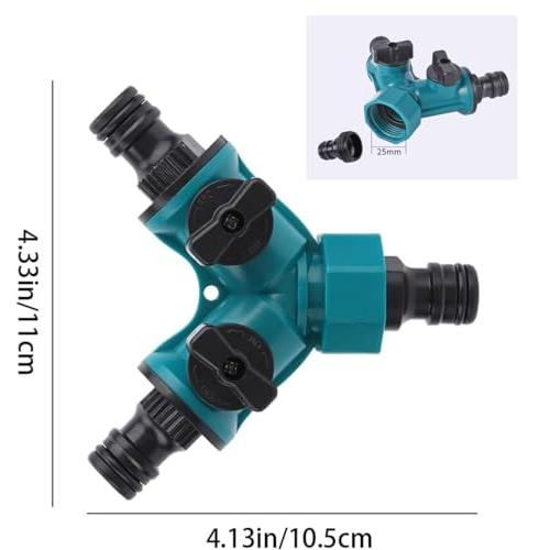 Yurika散水コネクタ分岐 蛇口分岐 ホース分岐コネクター 2方向蛇口 散水用具Y型散水コネクター 4点セット接続分岐 水道 蛇口 分岐散水チ |  | 01