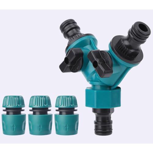 Yurika散水コネクタ分岐 蛇口分岐 ホース分岐コネクター 2方向蛇口 散水用具Y型散水コネクター 4点セット接続分岐 水道 蛇口 分岐散水チ |  | 02