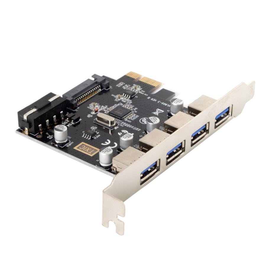 cablecc U3-038 4ポート PCI-E - USB 3.0 HUB PCI Express 拡張カードアダプター 5Gbps マザー |  | 05