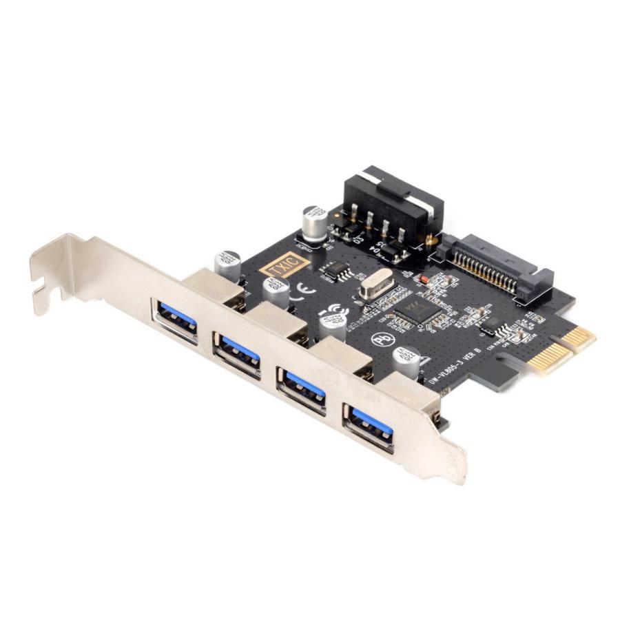 cablecc U3-038 4ポート PCI-E - USB 3.0 HUB PCI Express 拡張カードアダプター 5Gbps マザー |  | 06