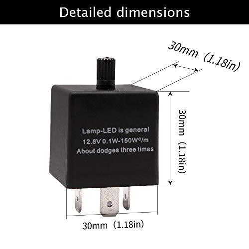 HUIQIAODS ハロゲン LED 対応 3ピン１個 ハイフラ防止 IC ウインカーリレー 12V 150W CF14 点滅速度調節可能 アン |  | 02