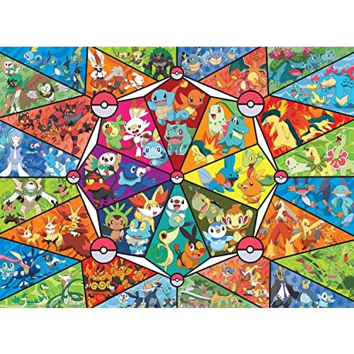 Buffalo Games - ポケモン - :ステンドグラススターター - 大人のための1000ピースジグソーパズル - ゲームナイトに最適な | 
