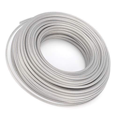 芝刈り機トリマーライン、芝刈り機アクセサリー草刈り機ラインスチールワイヤーブラシカッターロープガーデニング用3mm x 40m |  | 05