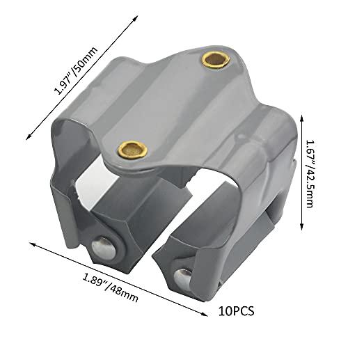 XINMEIWEN 10ピースモップとほうきホルダー壁マウントヘビーデューティモップほうきハンガーガーデンツールのクリーニングクローゼットオーガ |  | 04