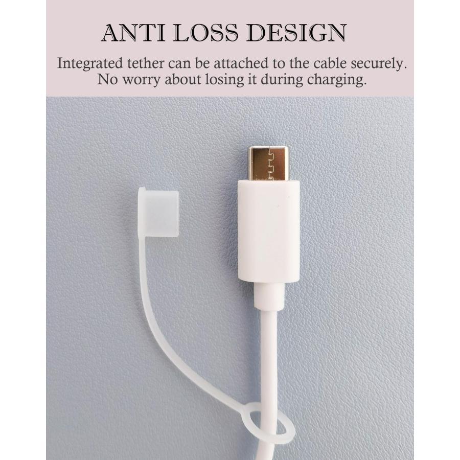 VSuRing USB Type-Cオス用 保護カバーキャップ 脱落防止 シリコン製 ソフト リード付 USB C ケーブル コネクタカバー キ |  | 02