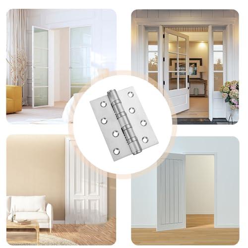 ドアヒンジ 平蝶番 ステンレス製 ヒンジ 折り畳みヒンジ ドア用金物 家具補修 長い100 幅75MM ステンレス鋼ねじ付き（2個セット） |  | 06