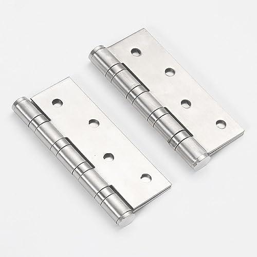 ドアヒンジ 平蝶番 ステンレス製 ヒンジ 折り畳みヒンジ ドア用金物 家具補修 長い100 幅75MM ステンレス鋼ねじ付き（2個セット） |  | 07