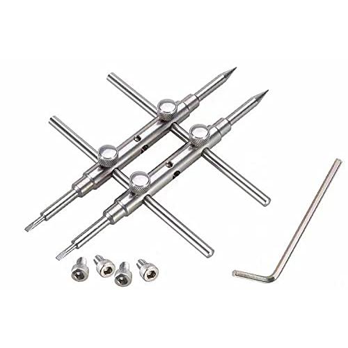 TSUCIA カニ目レンチ スパナ レンズオープナー カメラレンズレペア工具 ステンレス製 10-115mm調整可 | 