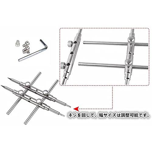 TSUCIA カニ目レンチ スパナ レンズオープナー カメラレンズレペア工具 ステンレス製 10-115mm調整可 |  | 01