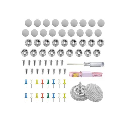 車の天井修理キット 60個セット 修理ボタン ルーフリベット こていそうち リテーナー インテリア天井布固定ネジ 修理バックル キャップ屋根修理 | 