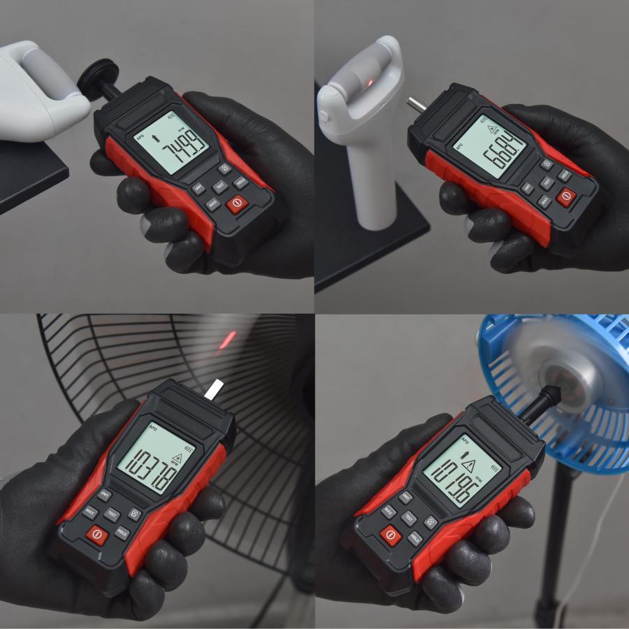 HFSR デジタル回転計 接触型 2in1 回転速度測定計 ハンドヘルド タコメーター スピードテスター |  | 05