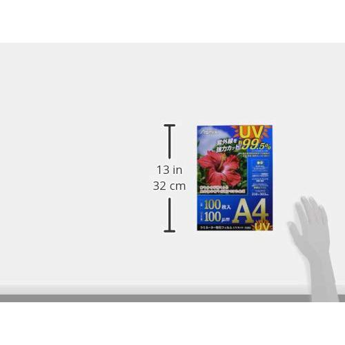 アスカ ラミネートフィルム UV 99.5%カット A4 100ミクロン 100枚入 F4003 |  | 09