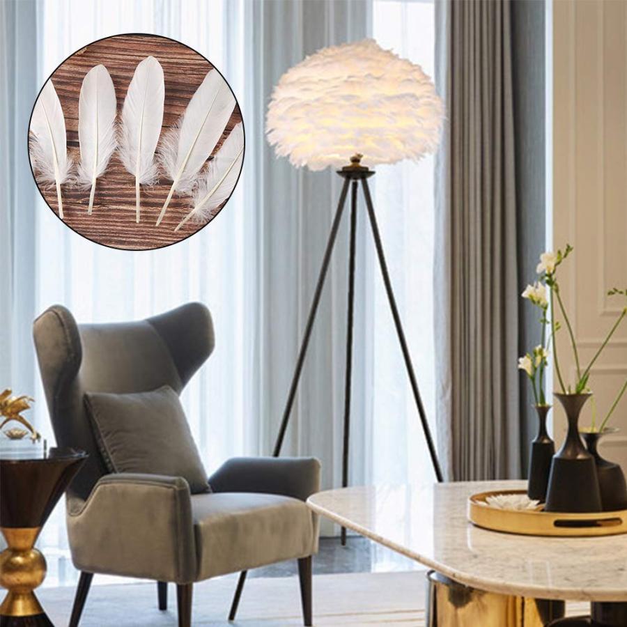 人工羽シャワー Atpwonz 100枚 人工羽根 約15-20cm 手芸材料 DIY装飾小物（ホワイト） 明るい白色 |  | 05