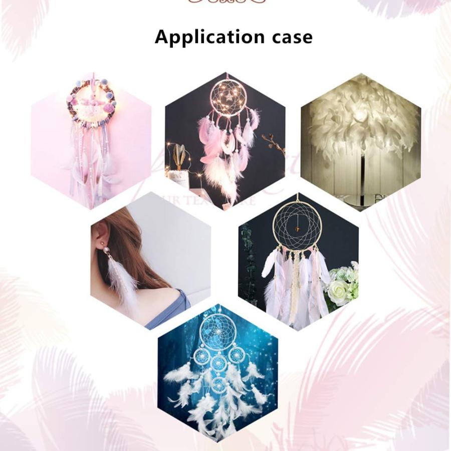 人工羽シャワー Atpwonz 100枚 人工羽根 約15-20cm 手芸材料 DIY装飾小物（ホワイト） 明るい白色 |  | 06